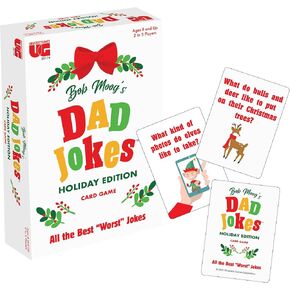 University Games | Bob Moog's Dad Jokes Holiday Edition Matching Card Game, Perfect for Game Night, for Ages 8 and Up, 2-6 Players