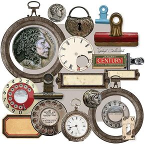 CATaireen Vintage Junk Journal Decoupage Elements Paper Card Pre Cut Cardstock Chipboard Small Embellishments Art Aesthetic Scrapbook Cutout DIY Supplies Kit Ephemera Pack for Adults (Butterfly)