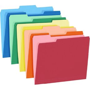 15 Pack Colored File Folders - Letter Size 8.5 x 11 with 1/3-Cut Tabs - 5 Colors File Folders for Home & Business Use - Perfect for Office Organization in Saudi Arabia