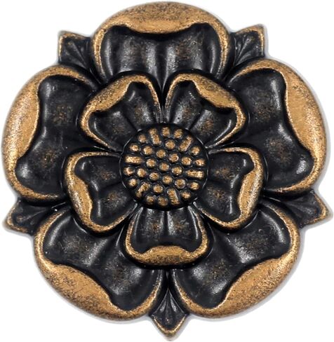 Bezelry 10 Pieces Tudor Rose Metal Shank Buttons. 25mm(1 inch) (Antique Copper) in Saudi Arabia