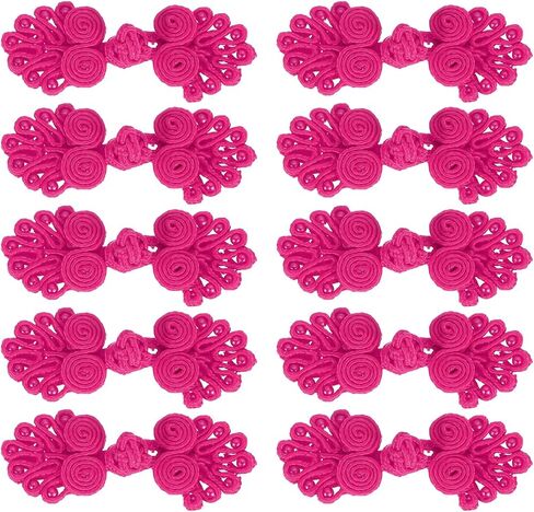 uxcell 10 Set Chinese Closure Buttons Chinese Knots Frog Buttons Handmade Sewing Fasteners for Tang Suit Scarf Coats Sweater Cloak Costumes Outfit Sewing (Coffee, 60 x 20mm) in Saudi Arabia