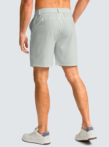 G Gradual Men's Casual Shorts 7" Lightweight Golf Shorts for Men Stretch with 3 Pockets Quick Dry Breathable Work Shorts Black Camo in Saudi Arabia