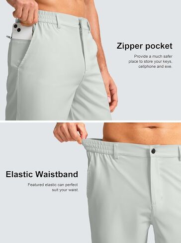 G Gradual Men's Casual Shorts 7" Lightweight Golf Shorts for Men Stretch with 3 Pockets Quick Dry Breathable Work Shorts Black Camo in Saudi Arabia