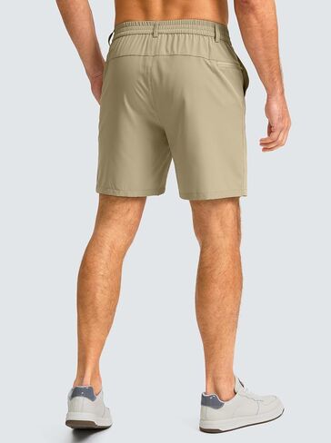G Gradual Men's Casual Shorts 7" Lightweight Golf Shorts for Men Stretch with 3 Pockets Quick Dry Breathable Work Shorts Black Camo in Saudi Arabia