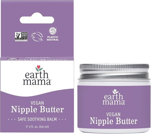 Earth Mama Vegan Nipple Butter | Cruelty-Free Breastfeeding Cream for Nursing Mamas | Lanolin-free 2-Ounce in Kuwait