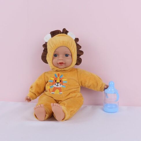 13" Soft Doll with Carry On Backpack Carrier, Briefcase Pocket for Doll Accessories and Clothing (Backpack Lion) in Saudi Arabia