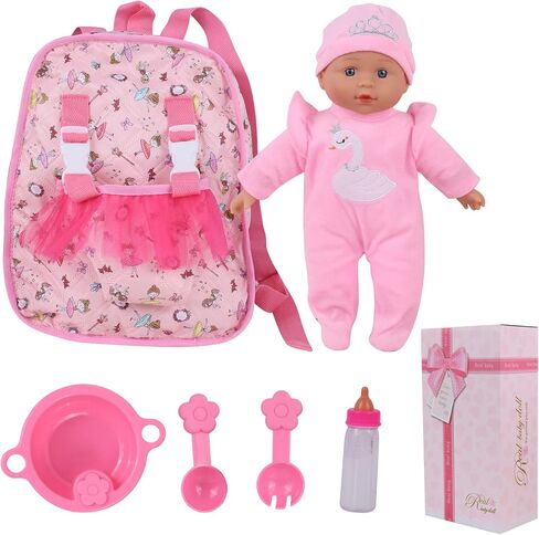13" Soft Doll with Carry On Backpack Carrier, Briefcase Pocket for Doll Accessories and Clothing (Backpack Lion) in Saudi Arabia