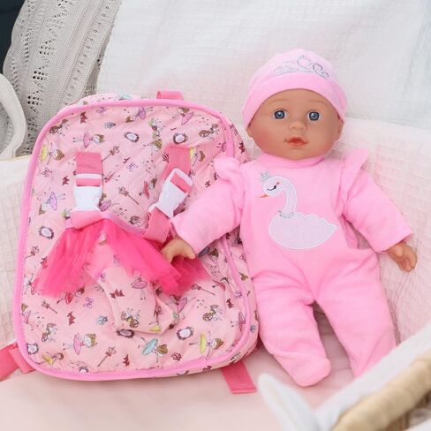 13" Soft Doll with Carry On Backpack Carrier, Briefcase Pocket for Doll Accessories and Clothing (Backpack Lion) in Saudi Arabia