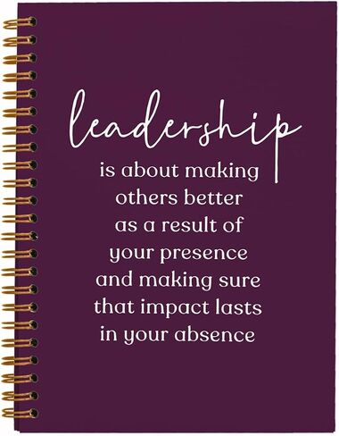 QUICQOD Leadership Definition Notebook Journal for Work Office School,Best Leader Gifts,Employee Gift for Boss,Appreciation Gift for Leader,Thank You Gift,Black Hardcover Spiral Notebook 5.5x8.3(black) in Kuwait