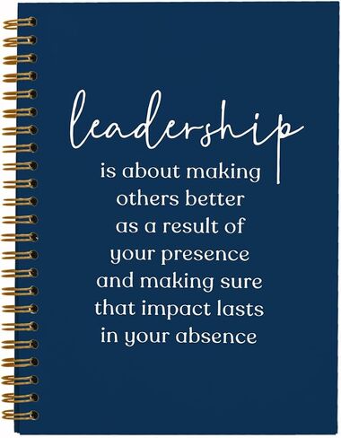 QUICQOD Leadership Definition Notebook Journal for Work Office School,Best Leader Gifts,Employee Gift for Boss,Appreciation Gift for Leader,Thank You Gift,Black Hardcover Spiral Notebook 5.5x8.3(black) in Kuwait