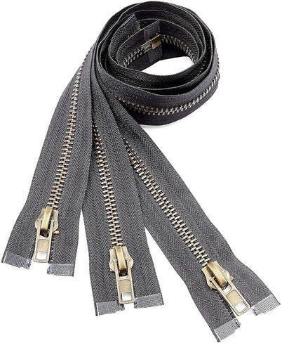 Black #8 Nylon Coil Zippers for Sewing (24 Inches, 3 Pack) in Saudi Arabia