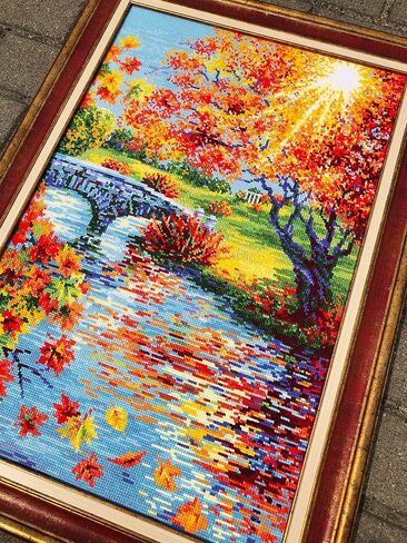 RIOLIS Counted Cross Stitch Kit 15.75"X23.5"-Sunny Autumn (10 Count) in Saudi Arabia