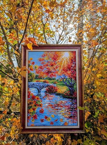 RIOLIS Counted Cross Stitch Kit 15.75"X23.5"-Sunny Autumn (10 Count) in Saudi Arabia