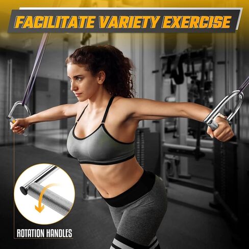 Yes4All 360 Rotation Metal Resistance Bands Handles, Pull Up Handle with Extra-Gripped Knurled Surface, Heavy Duty Industrial Grade Steel Stretch Attachment Handles for Elastic Band Workouts Home Gym in Saudi Arabia