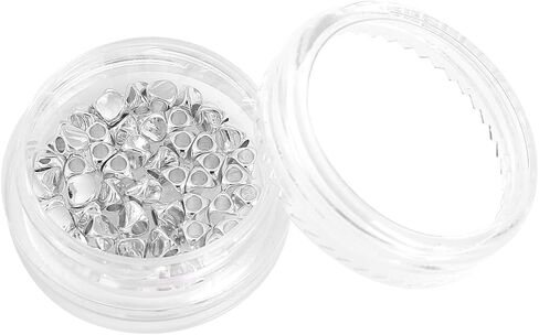 Silver Plated Twisted Spacer Beads 3x3mm 50pcs for Jewelry Making Findings Non Tarnish in Saudi Arabia