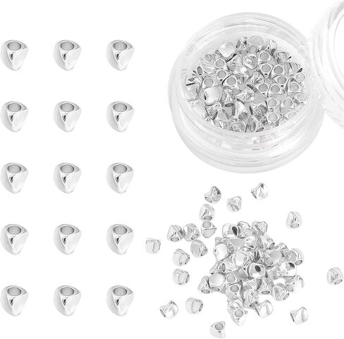 Silver Plated Twisted Spacer Beads 3x3mm 50pcs for Jewelry Making Findings Non Tarnish in Saudi Arabia