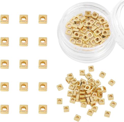 Silver Plated Twisted Spacer Beads 3x3mm 50pcs for Jewelry Making Findings Non Tarnish in Saudi Arabia