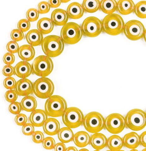 63 قطعة حبات عين الشر الأزرق الداكن الزجاج التركي عين الشر خزر عازل اليدوية شقة مستديرة الخرز Lampwork لصنع المجوهرات الأعمال in Kuwait