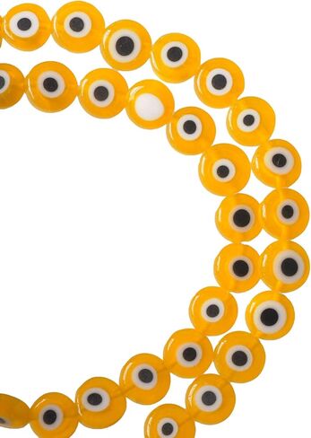 63 قطعة حبات عين الشر الأزرق الداكن الزجاج التركي عين الشر خزر عازل اليدوية شقة مستديرة الخرز Lampwork لصنع المجوهرات الأعمال in Kuwait