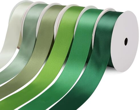 Satin Ribbon 3/8 Inch Fabric Ribbon, Brown Assortment Double Faced Ribbon for Gift Wrapping Flower Bouquet Wedding Party Decoration Hair Bows DIY Crafts- 10 Yards/Roll, Total 60Yds in Kuwait