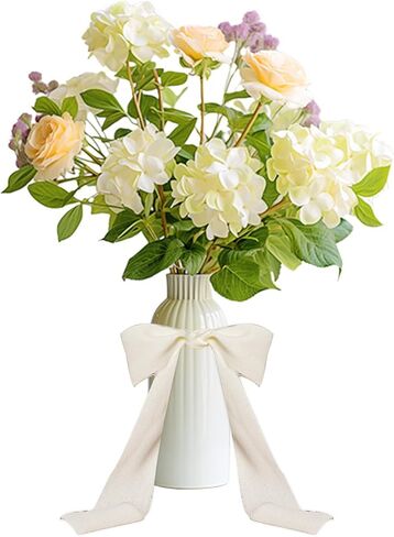 3 Rolls Chiffon Silk Ribbons Set 1.5 inch x 21Yd (3 Rolls *7Yd) Fringe Ribbon for Wedding Invitations Flower Arrangement Decoration Wrapping DIY Handicrafts Baby Shower (Cream White) in Saudi Arabia