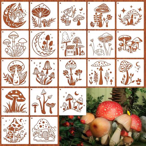 9 Pcs Tree of Life Stencil Set - Reusable Plastic Drawing Templates for Painting on Wood, Wall, Canvas, Furniture & Home Decor (Tree) in Saudi Arabia