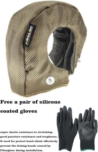 Xinhan T25 T3 T4 T6 Titanium Fiber Turbo Heat Shield Inner stainless steel knitted wire mesh inner liner with 2 springs fastener (T3) in Kuwait