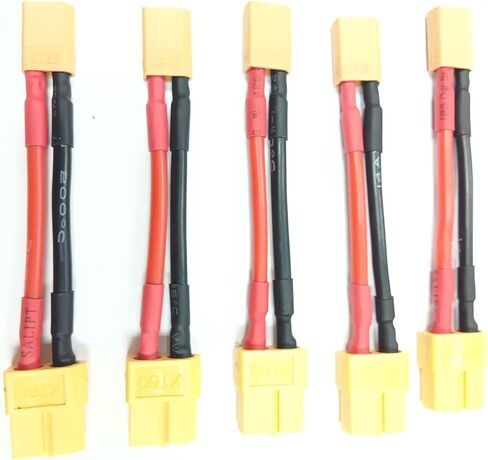 XT60 التوصيل أنثى XT30 ذكر كابل تمديدي للمحول يؤدي 14awg 50 مللي متر لشاحن RC يؤدي ومحول البطارية. 5 قطعة in Kuwait