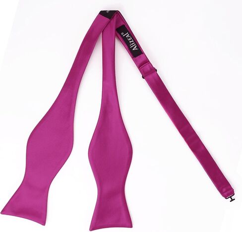 Alizeal Men's Self-tied Solid Color/Animal Pattern Bow Tie and Pocket Square Set in Kuwait