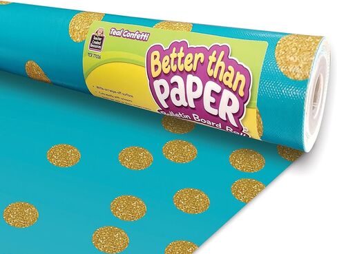 Teacher Created Resources Teal Confetti Better Than Paper Bulletin Board Roll in Saudi Arabia