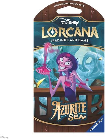 Ravensburger Disney Lorcana TCG: حزمة معززة فردية متنوعة من Azurite Sea (12 بطاقة) | بطاقات التداول القابلة للتحصيل | مثالية لمحبي ديزني ولاعبي TCG | مناسبة للأعمار من 8 سنوات فما فوق in Saudi Arabia