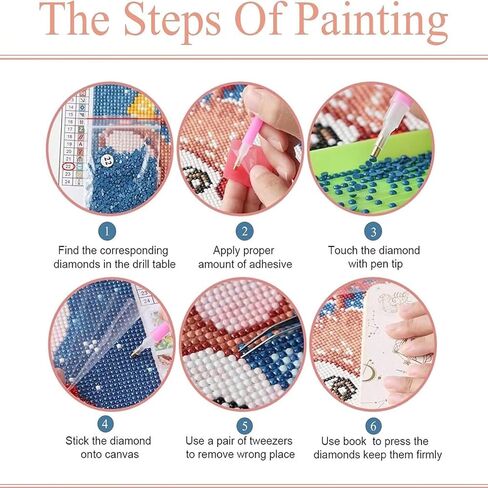 NSUAJOF Diamond Painting Kits - DIY Colorful Guinea Pig Diamond Painting Full Round Drill Sticks, 5d Stress Relief Handmade Gifts and Beginners Bathroom Decor Wall Decor 12 * 16 inches in Saudi Arabia
