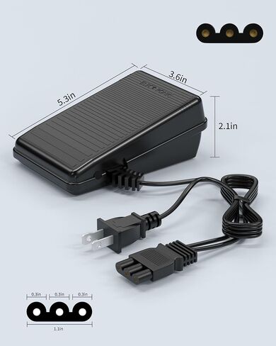 Foot Pedal Power Cord Replacement for Singer Sewing Machine, D Shape Plug Compatible with Singer 4452 4432 4423 4411 5554 5532 5523 5511 m1150 m1500 m2100(359102-001) in Saudi Arabia