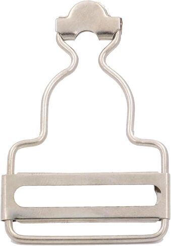 1.25¡± عرض الجزء السفلي من الداخل فضي منزلق دنغري مشبك إجمالي مشبك تعليق مع زر لولبي in Kuwait