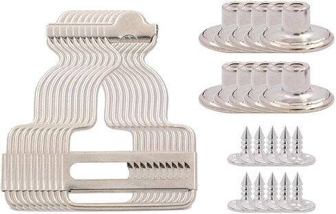 1.25¡± عرض الجزء السفلي من الداخل فضي منزلق دنغري مشبك إجمالي مشبك تعليق مع زر لولبي in Kuwait