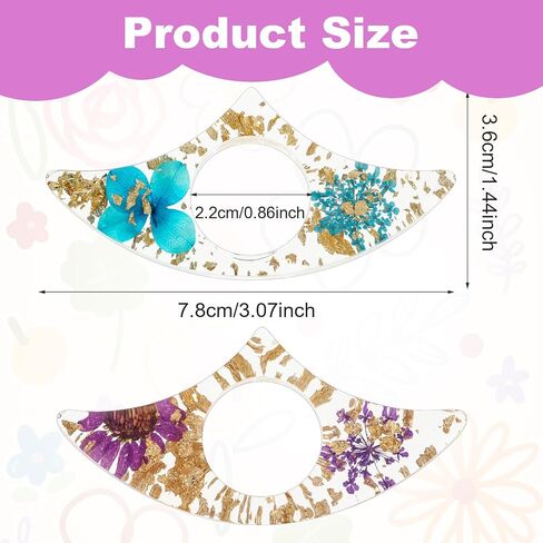 2PCS Book Page Holder - Dried Flower Book Mark Holder Thumb Ring Handmade Personalized Book Finger Page Holder for Teachers Book Lovers Literary Readers(Blue&Purple) in Saudi Arabia