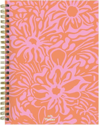 TF PUBLISHING 2025 Happy Hibiscus Medium Weekly Monthly Planner - Goals & Task Trackers - Planner Monthly and Weekly with Organizer Stickers - 12 Month Calendar Planner - 6.5" x 8" in Saudi Arabia