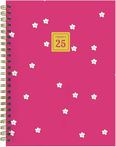 TF PUBLISHING 2025 Happy Hibiscus Medium Weekly Monthly Planner - Goals & Task Trackers - Planner Monthly and Weekly with Organizer Stickers - 12 Month Calendar Planner - 6.5" x 8" in Saudi Arabia
