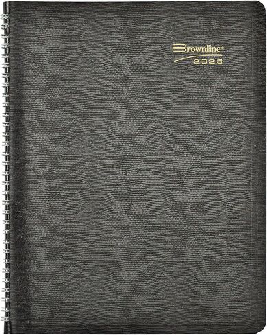 Brownline® 2025 مخطط شهري أساسي، 14 شهرًا، ديسمبر 2024 إلى يناير 2026، ربط مزدوج السلك، 11 بوصة × 8.5 بوصة، أسود (CB1262.BLK-25) in Kuwait