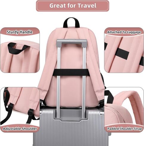 Backpack for Women Men 17 Inch Laptop Back Pack Large College Bookbag Kids Elementary Middle High School Bag for Girls Boys Teens Students Lightweight Travel Work Backpacks Casual Daypack Black in Saudi Arabia