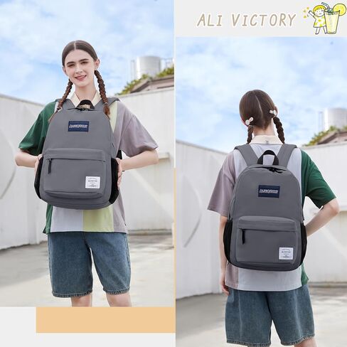 Backpack for Women Men 17 Inch Laptop Back Pack Large College Bookbag Kids Elementary Middle High School Bag for Girls Boys Teens Students Lightweight Travel Work Backpacks Casual Daypack Black in Saudi Arabia