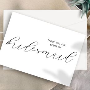 14 PACK Bridesmaid Proposal Card Set |8 Will You Be My Bridesmaid | 2 Maid of Honor | 2 Flower Girl | 2 Matron of Honor Card | With Matching Envelope | 5.9x3.9 In