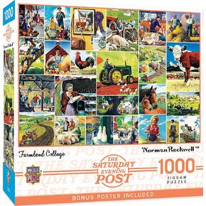 Masterpieces 1000 Piece Jigsaw Puzzle for Adults, Family, Or Youth - Rockwell Collage - 19.25"x26.75"