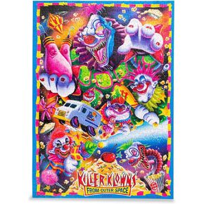Killer Klowns from Outer Space Illustrated Kollage 1000-Piece Jigsaw Puzzle | Fun Brain Teaser, Toys & Games | 28 x 20 Inches