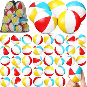 Blulu 75 Pcs Beach Stress Balls 2.5 Inch Mini Relief Stress Ball Colored Foam Ball Swimming Pool Game Toy with Storage Bag for School Carnival Reward Summer Birthday Party Favor(Colorful) in Kuwait