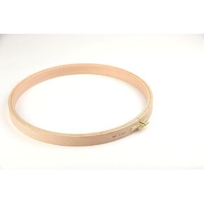 Nurge Premium Quality 24 mm Wood Embroidery Hoop, Cross Stitch Hoop with Gold Plated Adjustable Brass Screw (130mm = 5.11" ~ Approx 5" (0.9" Thickness))