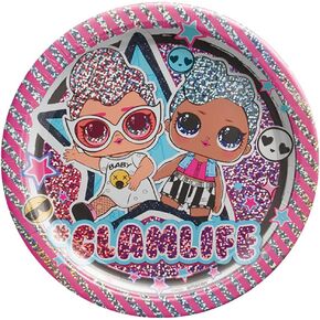 Amscan LOL Surprise Together 4 Eva, Prismatic Round Plates, 7" (Pack of 8) - Multicolored & Vibrant Party Plates, Perfect for Theme Days, Birthdays & Celebrations