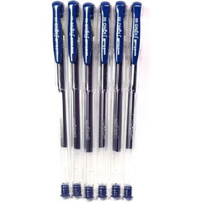 Uni-ball Signo Standard Gel Ink Ballpoint Pen UM-100 (UM100.64), Blue Black, 0.5mm, 6 pens per Pack (Japan Import) [Komainu-Dou Original Package]