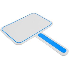 SEWACC Dry Erase Answer Paddle Quick Response White Board Blue Handle Handheld White Board with Handle Teaching Props Dry-Erase Whiteboards