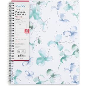 Blue Sky 2025 Weekly and Monthly Planner Calendar, January 2025 - December 2025, 5" x 8", Flexible Cover, Laminated Tabs, Wirebound, Lindley